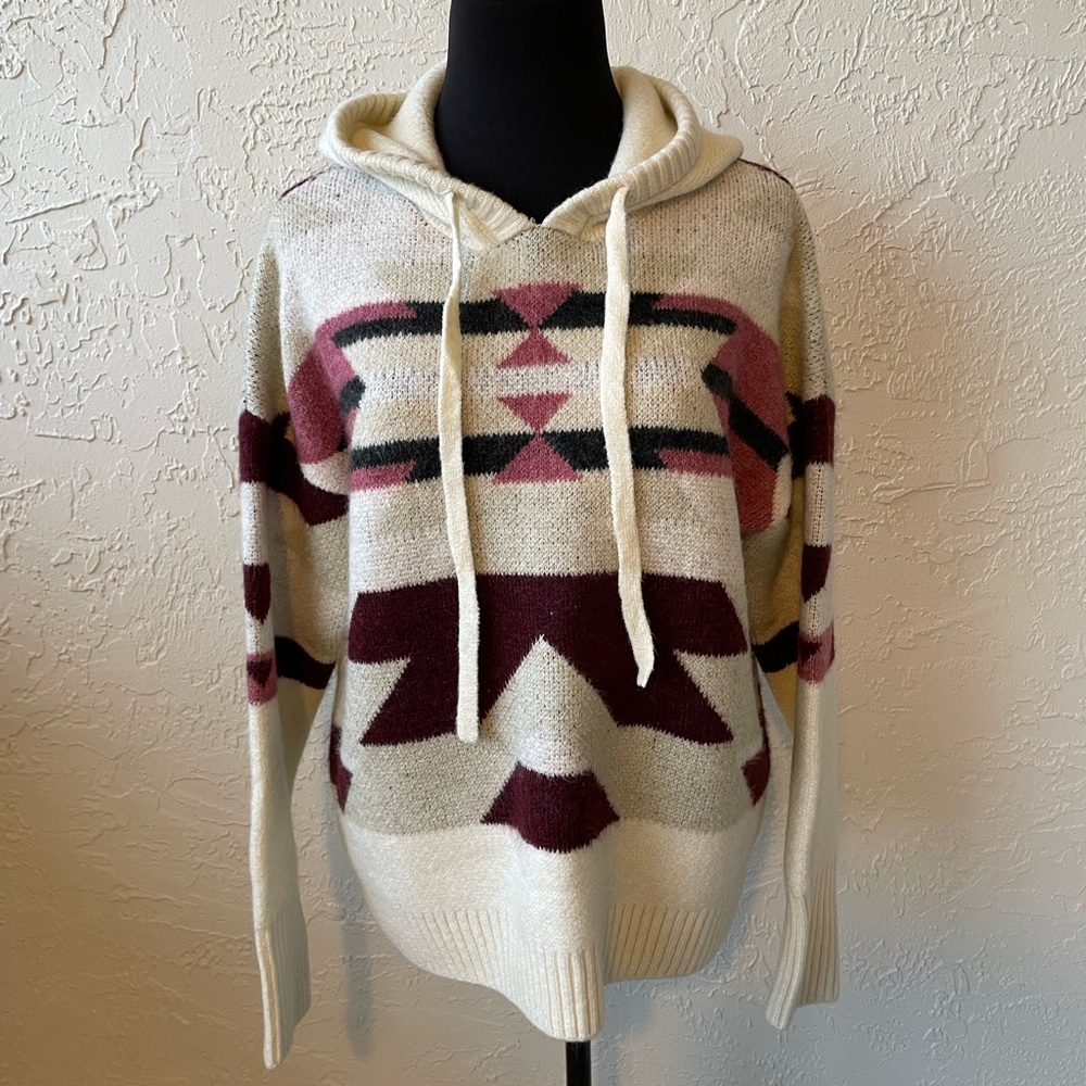 Lou & Grey Loft Aztec Print Sweater Size L NEW!